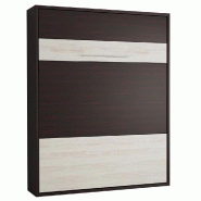 ARMOIRE LIT ESCAMOTABLE MYKONOS WENGUÉ / PIN COUCHAGE 160*200 CM.