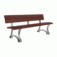 Banc plastique recyclé MORA - Gris métallisé