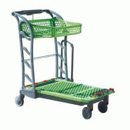 Chariot pour charges lourdes - Dimensions L1014 x P582 x H1050 mm - Roulettes pivotantes - Disponible en plusieurs couleurs_0