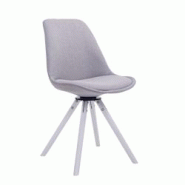 CLP Chaise de salle à manger Troyes Pivotante Tissu Pieds Rond Gris - 151856208 CLP Chaise de salle à manger Troyes Pivotante Tissu Pieds Rond Gris - 151856208