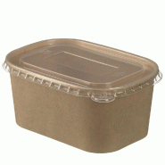 Couvercle pour barquette fibre de bambou 550, 800 et 1000ml, PP - par 300