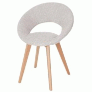Décoshop26 - Chaise de salle à manger x1 design rétro 50s en tissu crème / gris 04_0002393 - gris 3000277832691 Décoshop26 - Chaise de salle à manger x1 design rétro 50s en tissu crème / gris 04_0002393 - gris 3000277832691