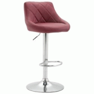 Décoshop26 - Tabouret de bar en synthétique bordeaux pivotant avec repose-pieds coutures décoratives 10_0000110 - 3000878769600 Décoshop26 - Tabouret de bar en synthétique bordeaux pivotant avec repose-pieds coutures décoratives 10_0000110 - 3000878769600