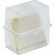 Exacompta Boîte à fiches MEMO-BOX Office, format A8, coloris cristal - 9002493045842_0