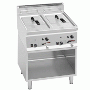 Friteuse à gaz professionnelle 2x8 litres sur meuble