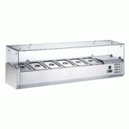 Kit réfrigéré en verre à poser 6 bacs GN 1/4 positif L.1400 mm AFI Collin-Lucy