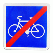 Panneau indication C114 - Fin d'une piste/bande cyclable réservée aux cycles à 2/3 roues Panneau indication C114 - Fin d'une piste/bande cyclable réservée aux cycles à 2/3 roues