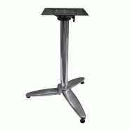 Piètement pliant Ugine Ht73 en alu brillant p. Table extérieure 60x60,Ø70cm maxi