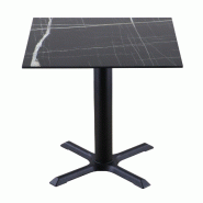 Proloisirs Table Simplify 60X60 cm Marbre Noir - noir multi-matériau AG2026