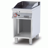 Redcook Fry-top gaz lisse chromé MOCA Approved sur meuble ouvert, structure inox, 40x70,5x90 cm, modèle FTL-74GS - 1907