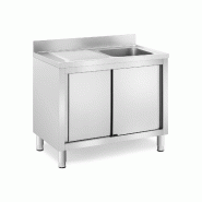 Royal Catering - Royal Catering RC-IKS09 Plonge En Inox Professionnelle Sur Meuble Bas Armoire Placard Avec Évier Acier Inoxydable (1 bac : 400 x - i