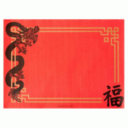 Set de table papier rouge Chine 31x43cm - par 2000