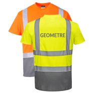 T-shirt haute visibilité GEOMETRE, Coloris et Taille : Jaune Fluo XL, Sérigraphie : Dos T-shirt haute visibilité GEOMETRE, Coloris et Taille : Jaune Fluo XL, Sérigraphie : Dos