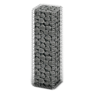 Vidaxl panier de gabion avec couvercle fil galvanisé 100 x 30 x 30 cm 141038