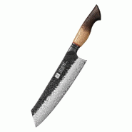 XinZuo - Couteau de cuisine Bunka 21 cm en Damas - Série X06 Mo - fabriqué en acier damassé à 67 couches - multicolore X06-QF
