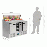 Comptoir de préparation réfrigéré pizzas et salades Série G 390L | Polar - G605