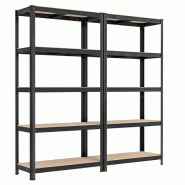 Helloshop26 - Étagère charge lourde métallique 180 x 90 x 40 cm 5 niveaux charge totale 875 kg (175 kg/niveau) étagère de rangement 12_0005582 -