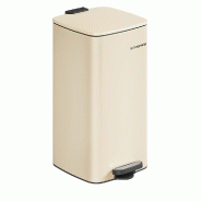 Helloshop26 - Poubelle de cuisine poubelle 30 litres poubelle à pédale en acier avec seau intérieur fermeture douce et maintien en 12_0007228 - 300
