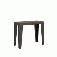 Itamoby Console Extensible 90X40/196 Cm Flame Small Premium Noyer Structure Anthracite - marron VE196COFLMPRE-NC-AN