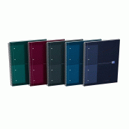 Oxford Lot de 5 Cahier Notebook 30th rel. Intégrale A4+ 160p./80 feuilles 80g/m², quadrillé 5x5, couv. Assorties - 3020120240633