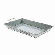 Plateau zinc rectangle "Métalic" Comme au bistrot 37x25x5cm - par 26