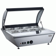 Puits chaud vitré 8xGN1/6 L100mm 67L Combisteel