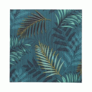 Serviettes, 3 plis pliage ¼ 33 cm x 33 cm "Jungle Leaves" (200 unités) PAPSTAR - bleu papier 37091