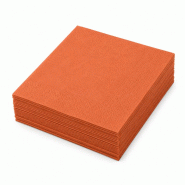 Serviettes de table papier Le Nappage ouate 2 plis 33 x 32 cm terracotta - lot 500 - orange papier S2339