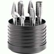 Set de fraises sur tige D. De la tige 6 mm 10 pièces carbure engrènement 3 boîte en plastique solide PFERD Set de fraises sur tige D. De la tige 6 mm 10 pièces carbure engrènement 3 boîte en plastique solide PFERD