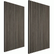 TecTake GmbH tectake Panneaux acoustiques Sonic Wall II aspect bois  Chêne Gris - marron Bois manufacturé 406542