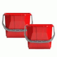 TTS Boîte 2 seaux en moplen rouge de 15 Lt. - 8011706095421 TTS Boîte 2 seaux en moplen rouge de 15 Lt. - 8011706095421