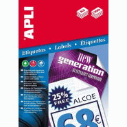 Apli 100 étiquettes blanches multi-usage, format 297 x 420 mm (100 feuilles A3 / cdt) - 8410782113522