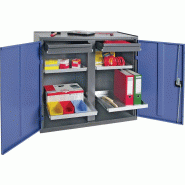 Armoire outillage/Servante de machine H1000xl1000xP500 mm 2 tiroirs, 4 fonds gris anthracite/bleu pigeon NCS PROMAT Armoire outillage/Servante de machine H1000xl1000xP500 mm 2 tiroirs, 4 fonds gris anthracite/bleu pigeon NCS PROMAT
