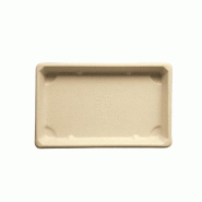 Boîte sushi bagasse naturelle 23,5x15,5x2cm - par 800