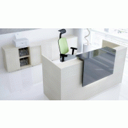 Comptoir d'accueil lumineux pour 2 personnes TERA  - MDD - 206, Gris ombre, Noyer Canaletto_0