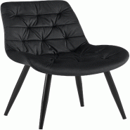 Décoshop26 - Chaise de salle à manger x1 en velours noir cadre en métal noir confort & élégance intemporelle 10_0007226 - noir métal 3000266003040