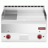 Diamond - Plaque de cuisson électrique, 2/3 lisse et 1/3 nervurée "chrome" -Top- - réf. E60/PMCD6T-N - gris inox AKS-E60/PMCD6T-N