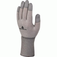 Gant antistatique tricot cuivre/polyamide - enduction pu bouts des doigts - vv792