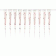 Guirlande de fanions or rose chiffre 50 - 84842