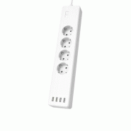 Hama 176574 Hama multiprise connectée WLAN 4 prises, sans hub, 4 ports USB - blanc 00176574