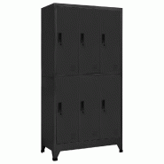 Helloshop26 - Armoire à casiers moderne salle de classe 90 x 45 x 180 cm avec portes verrouillables en acier anthracite 02_0047012 - acier 3000234545