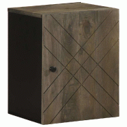 Helloshop26 - Armoire de salle de bain murale rangement noir 38 x 33 x 48 cm en bois massif manguier 02_0057733 - 3000240196621