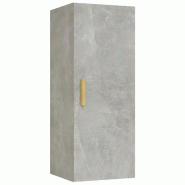 Helloshop26 - Armoire murale design polyvalent rangement pratique 34,5 x 34 x 90 cm en bois d'ingénierie gris béton 02_0048034 - gris Bois massif 30