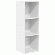 Helloshop26 - Meuble TV mural fonctionnel design moderne 37 x 37 x 107 cm en bois d'ingénierie blanc 02_0047851 - blanc Bois massif 3000234985903