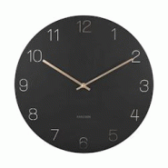 Horloge en métal chiffres gravés Charm noir Karlsson - noir 8714302691942 Horloge en métal chiffres gravés Charm noir Karlsson - noir 8714302691942