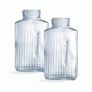 Lot de 2 carafes Quadro 2L - Luminarc - transparent verre 0725765985439