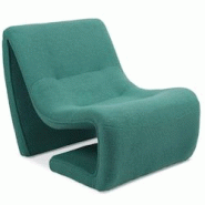 MENZZO Fauteuil design Feldon Tissu bouclette Vert - vert 3327480071151