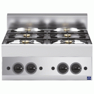 Plan de cuisson à gaz, 4 brûleurs 700x650x300 mm - VIRTUS - 4068875003935