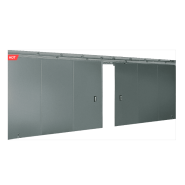 Porte coupe-feu coulissante parking E60 - 1 ou 2 vantaux - Traitée anti-corrosion d'épaisseur 75/100 Porte coupe-feu coulissante parking E60 - 1 ou 2 vantaux - Traitée anti-corrosion d'épaisseur 75/100