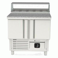 Saladette réfrigérée professionnelle inox 700 positive 2 portes ave... - PMFP-100